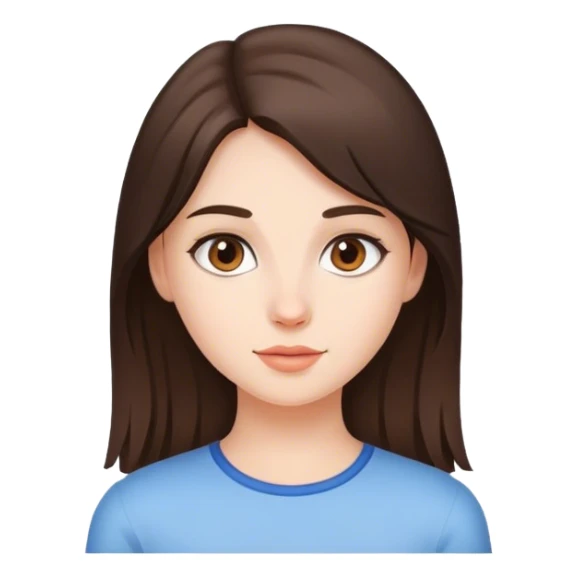 Pretty brunette girl sticker