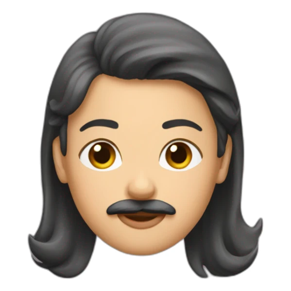 tache blahce sur la tete d'une femme sticker