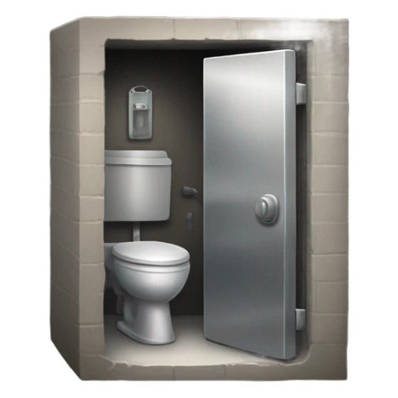 Jail cell with toilet sticker