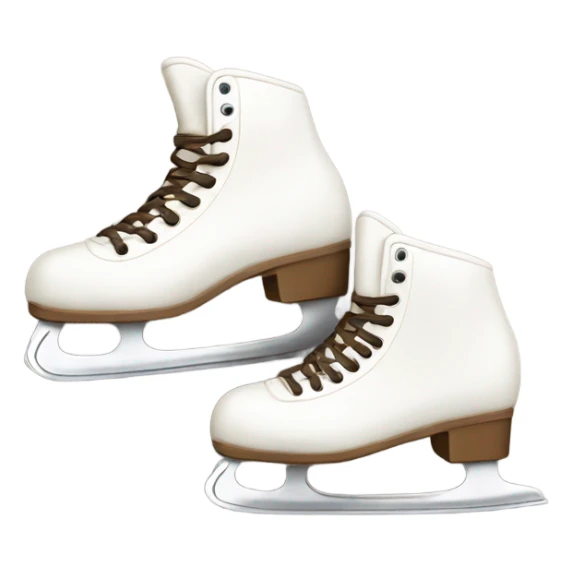 two winter white skates with brown laces on one direction  sticker