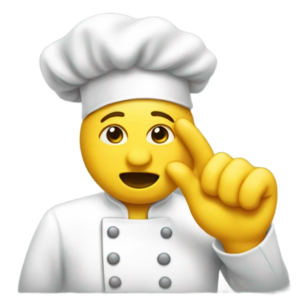 yellow emoji chefs kiss sticker