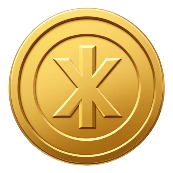 Create a round, golden coin emoji with a '₿' symbol, representing Bitcoin sticker