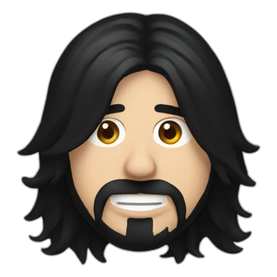 dave grohl dark long hair sticker