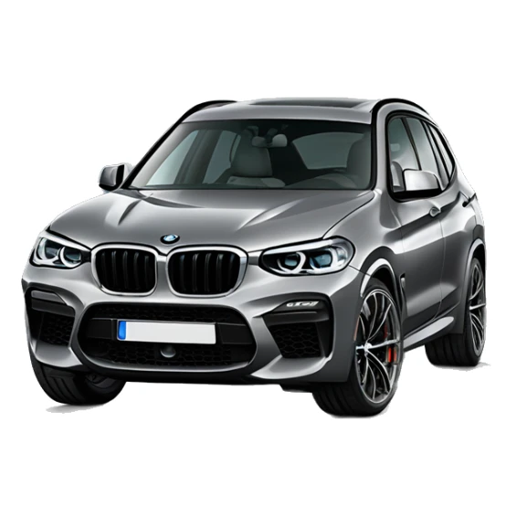 BMW x3m in donongton grey color with red salon sticker
