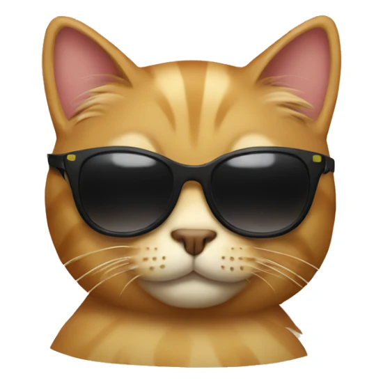 Cat with sunglasses sticker