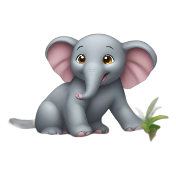 Éléphant sur une loutre sur un chat sticker