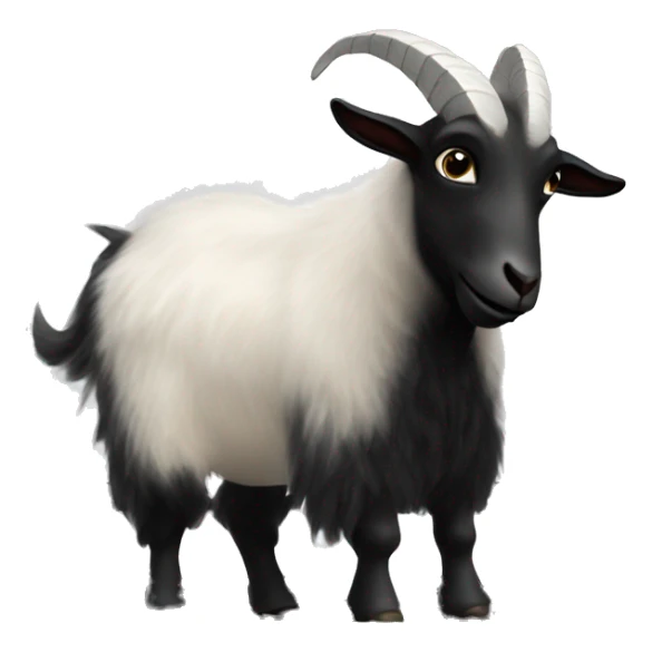 Goat in black puffy coat driving a black Hummer sticker