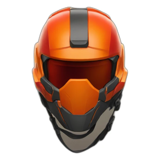 Orange and red halo helmet sticker