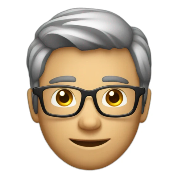 Hombre joven guapo inteligente con gafas y musculoso sticker