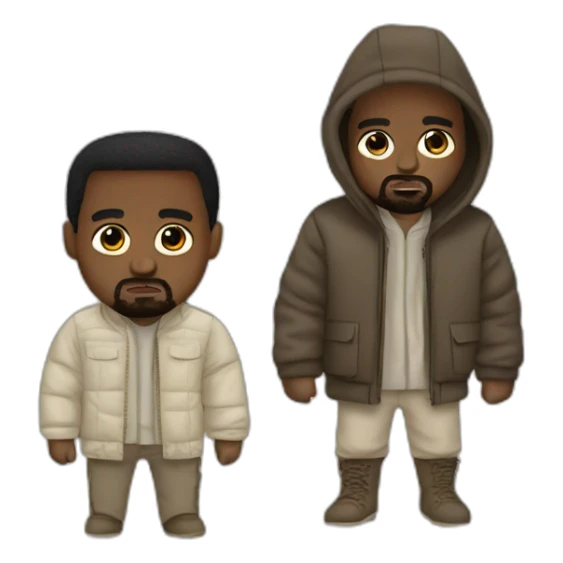 Kanye West with a Quebec costume sticker