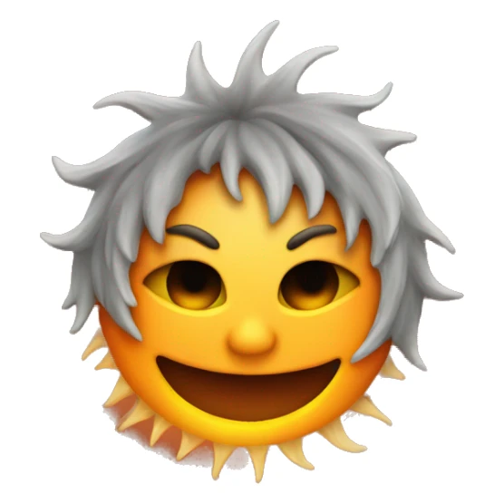 The sun in the Halloween style sticker