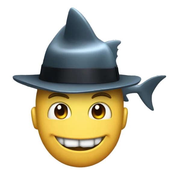 shark with tophat elon musk sticker