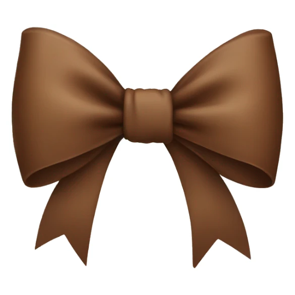 Brown bow sticker