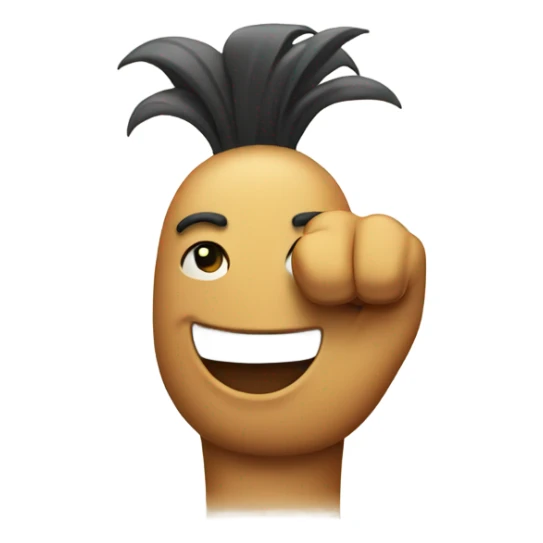 Happy emoji with a bad finger  sticker