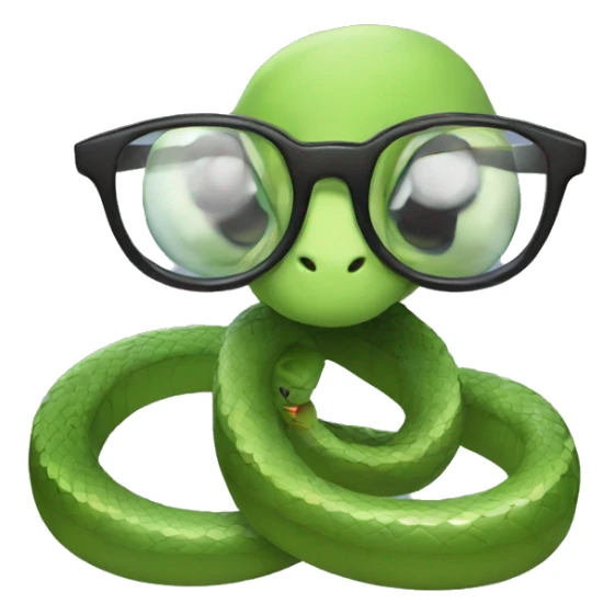 Snake have wings and wear glasses sticker