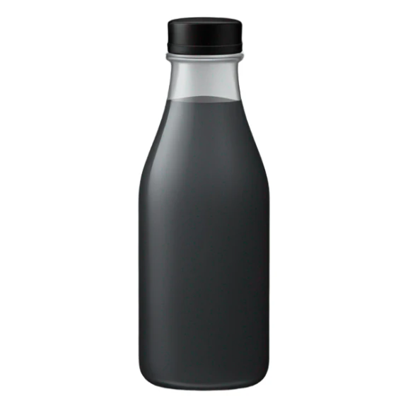 body wash in tall dark grey slight  hourglass bottle with black flip lid  sticker