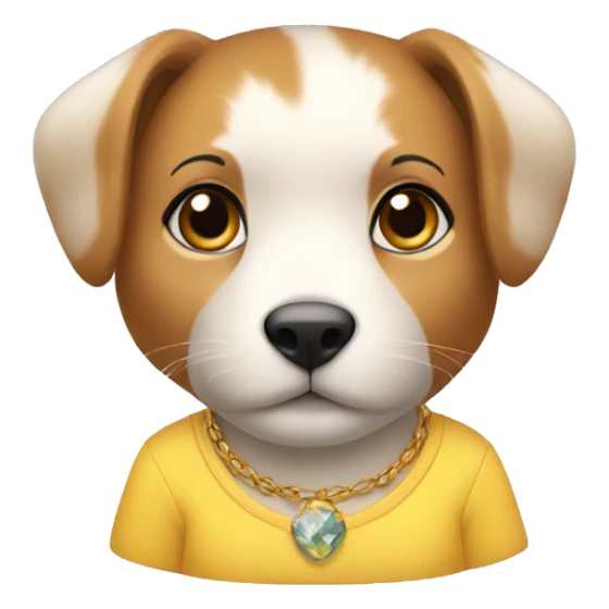 female animal with Yellow shirt and earrings sticker