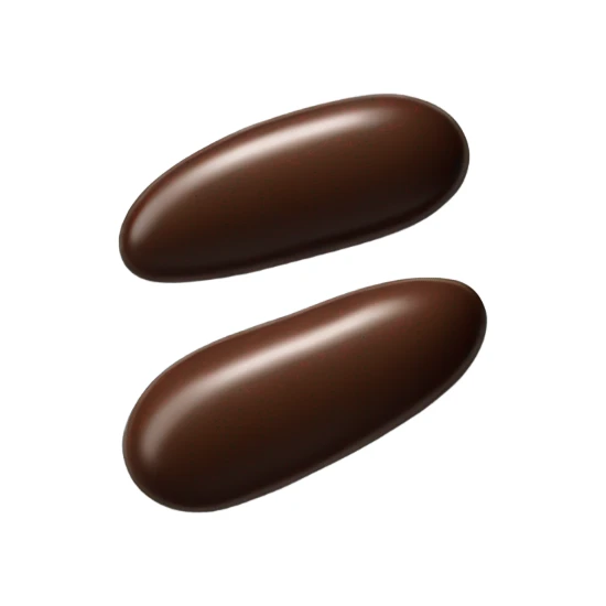 Chocolate and vanilla quenelle on glass plate sticker