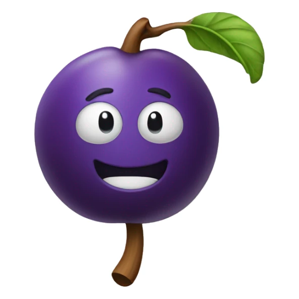3D Plum  sticker