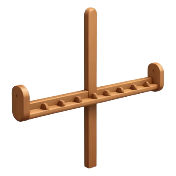 minimalist coat rack with clean lines and rounded corners sticker