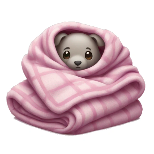 elafent in a blanket that is pink sticker