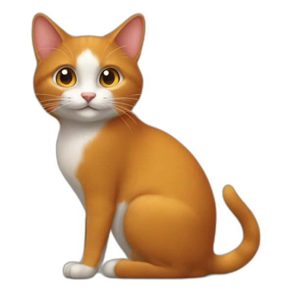 un chat roux et une souris grise sticker