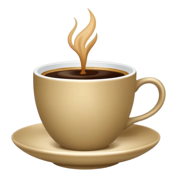 Cinematic Realistic sophisticated cup filled with khaki coffee  sticker