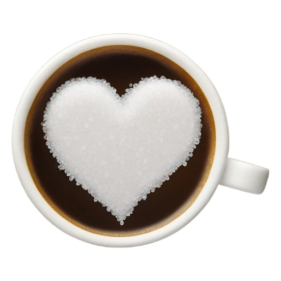 salting a heart over a cup of iced americano sticker