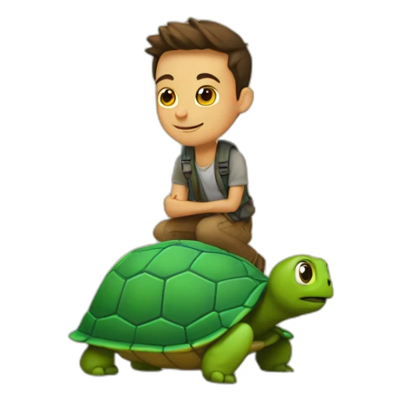 Araigner sur une tortue sticker