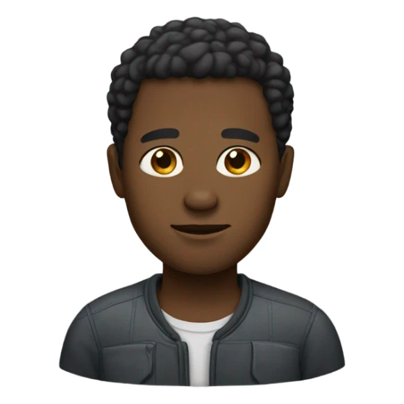 really short black guy short hair sticker