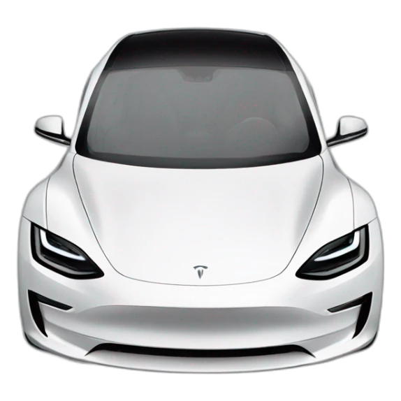 a cross between a tesla model 3 and the roadster 2 in black sticker