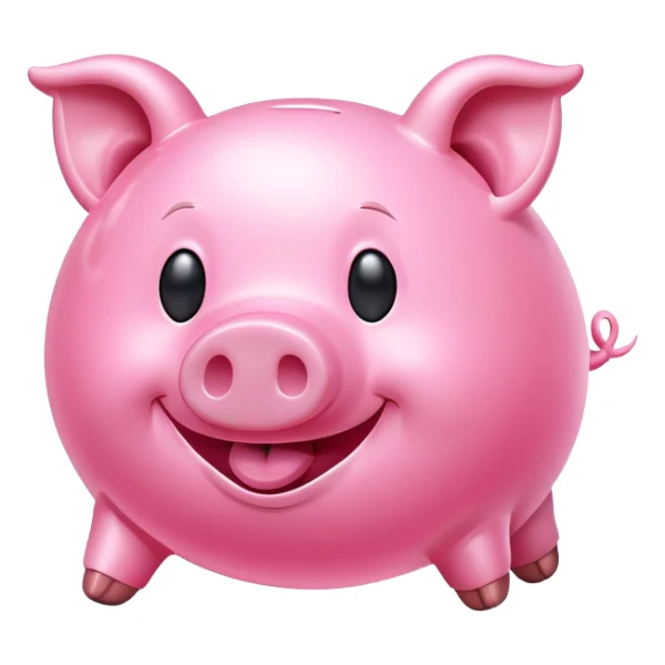 smiley face flying pig made of bubblegum sticker