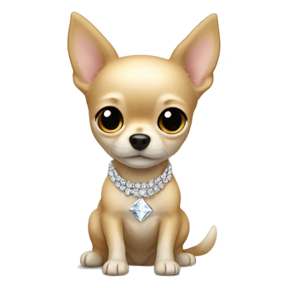 Chihuahua light blond fur and diamond Accessoirs Boy  sticker
