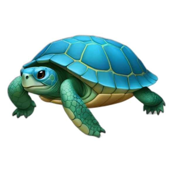 Tortue bleu sticker