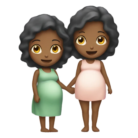 Two pregnant girls  sticker