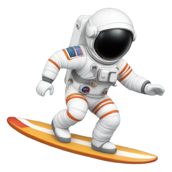 astronaut surfing sticker