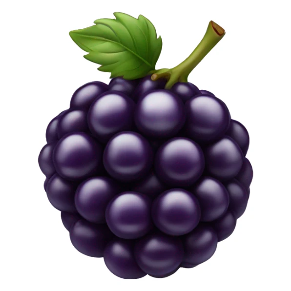 blackberry fruit with eye and smile sticker