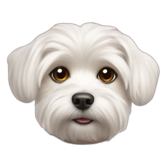 Maltese dog in warm bright sweater sticker