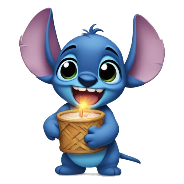 Stitch Disney baby new year sticker