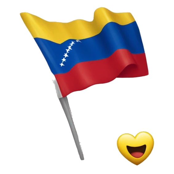 bandera de venezuela y colombia dentro de corazón sticker