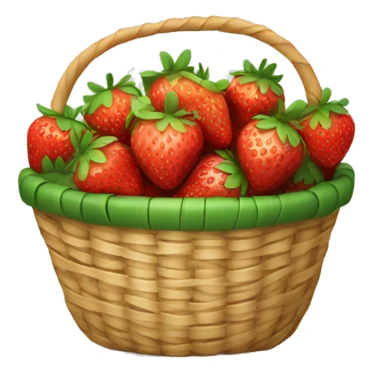 Basket of strawberries sticker