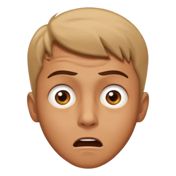 I want the the guy emoji but have him with a scared face looking up sticker