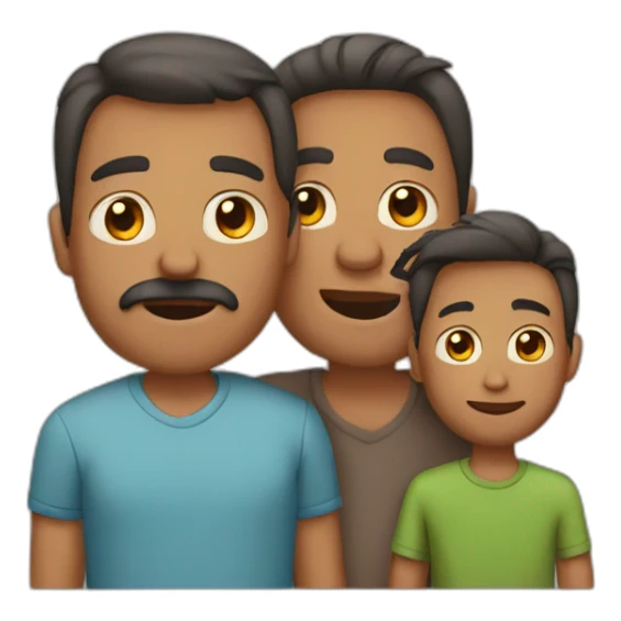 A family with 2 dads and 2 sons sticker