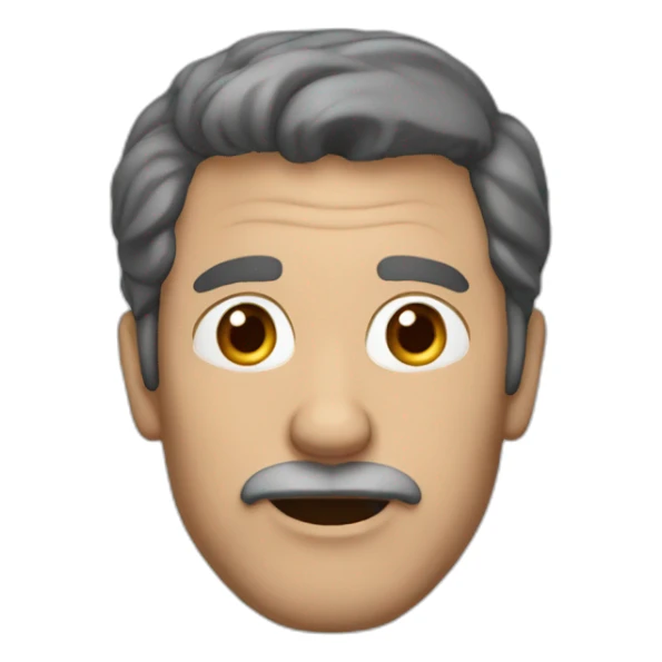 55 year old man, dark hair sticker