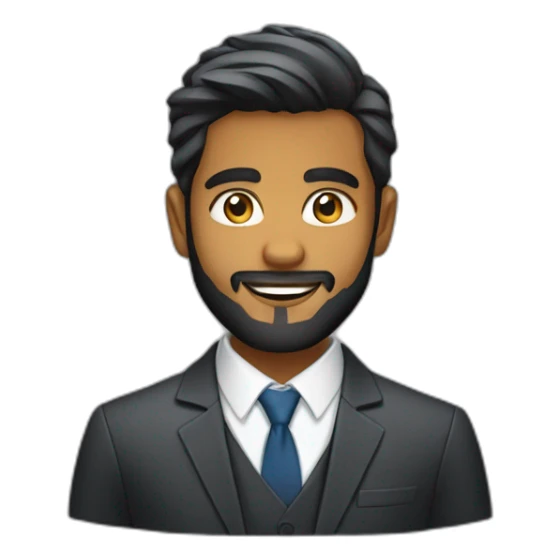 sri lankan 25 year old with a beard in a suit sticker