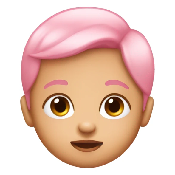 Baby pink emoji sticker