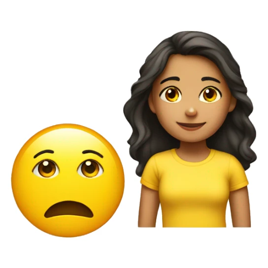 young  Hispanic Girl
 Wearing a yellow t shirt sticker