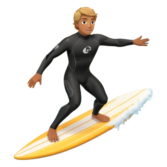 A surfer riding a large wave, skillfully balancing on their board as the ocean crashes around them. The scene captures the energy and excitement of surfing, with the sun setting in the background and the water sparkling under the light. sticker