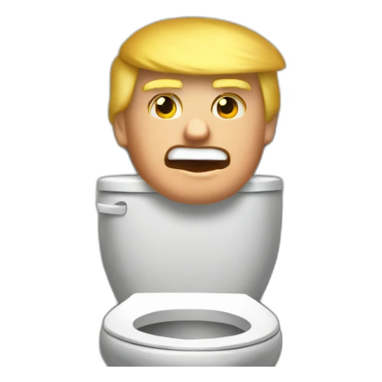 Trump on a toilet sticker