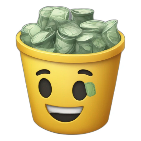 Chat coincé dans une poubelle sticker